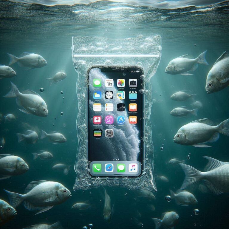 iphone in deep sea