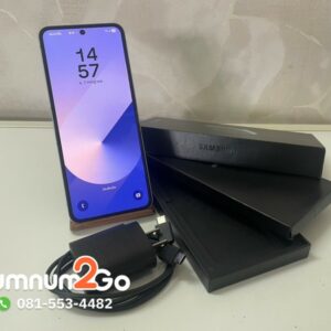 Samsung Galaxy Z Flip 6 ความจุ12/256 GB อุปกรณ์ครบยกกล่อง ตำหนิจอมีรอยขนแมวที่จอหลังเครื่อง เครื่องสี Blue เครื่องไทย ตัวเครื่องสภาพดีพร้อมใช้งาน
